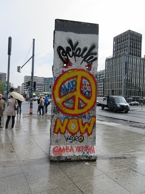 ポツダム広場のベルリンの壁のあと